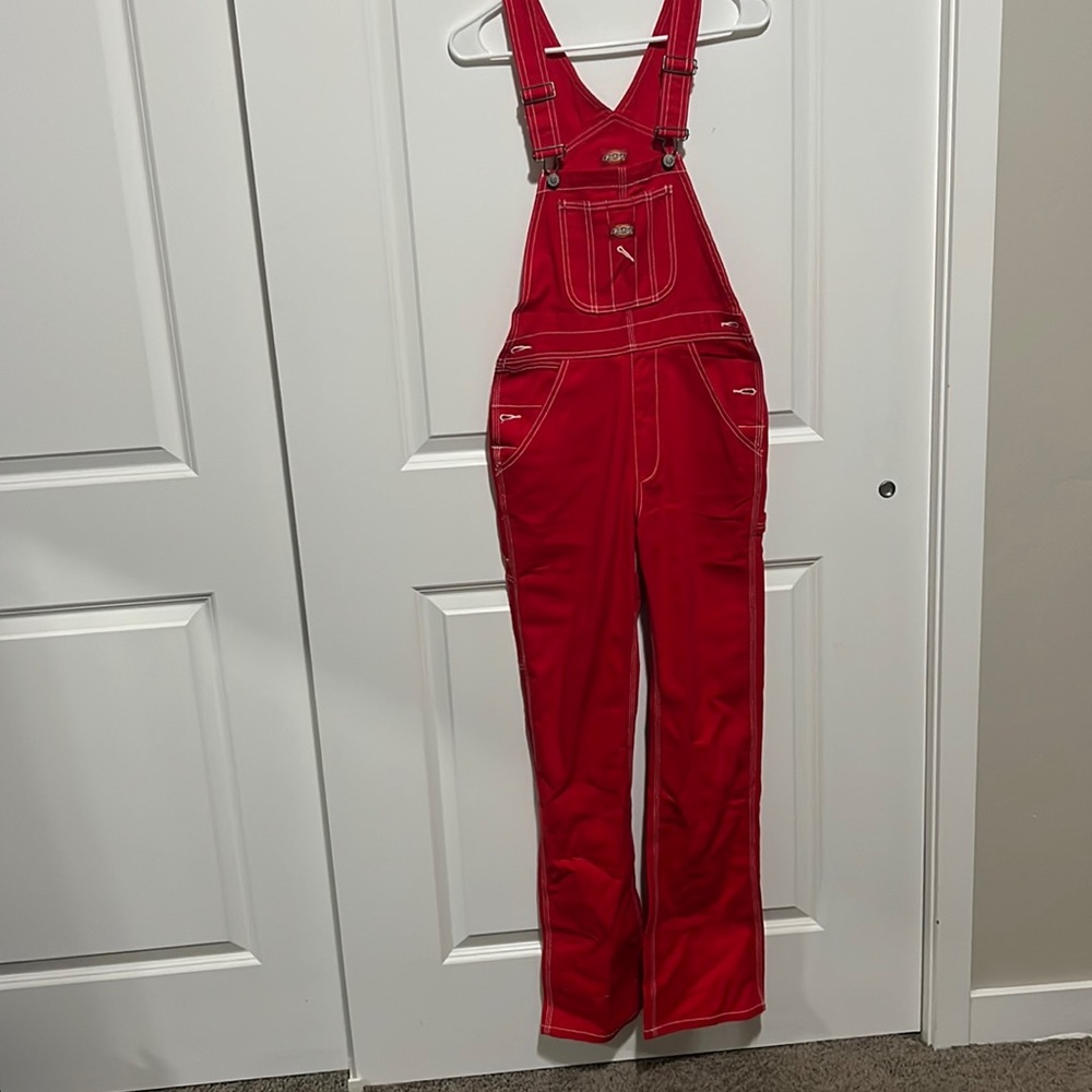 Dickies Red Overalls XS